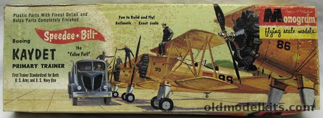 Monogram Speedee-Bilt Boeing PT-13 Kaydet, G5-100 plastic model kit